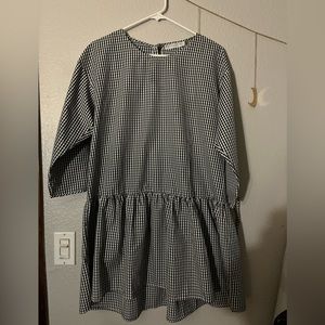 gingham babydoll dress